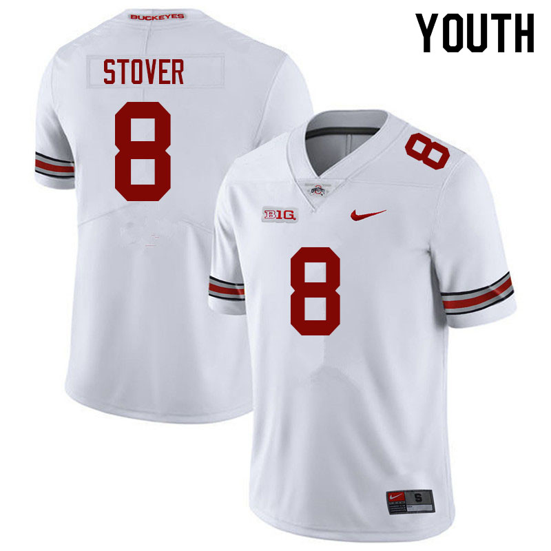 Youth #8 Cade Stover Ohio State Buckeyes College Football Jerseys Sale-White